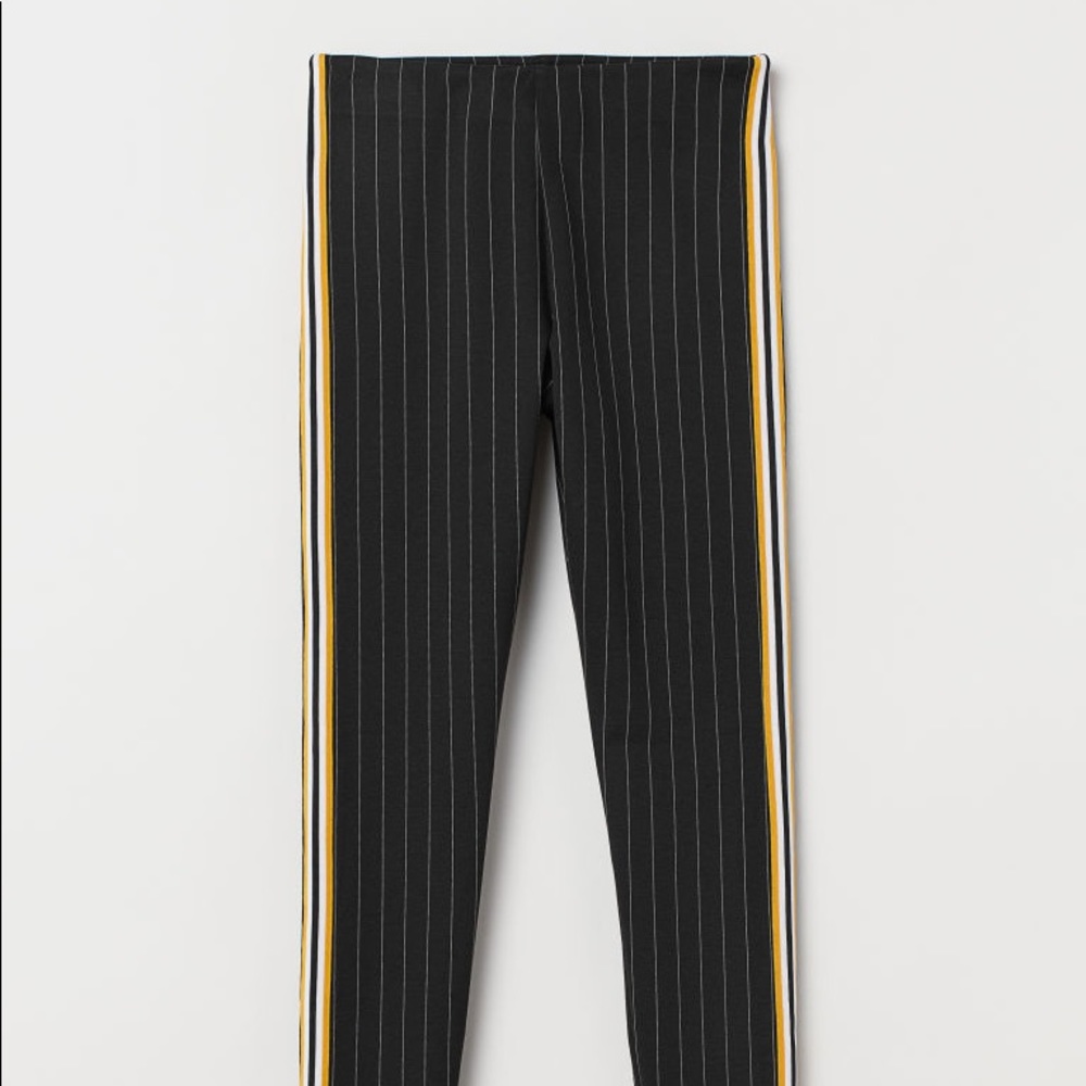 NEW H&M Jersey leggings elasticated waist w stripe